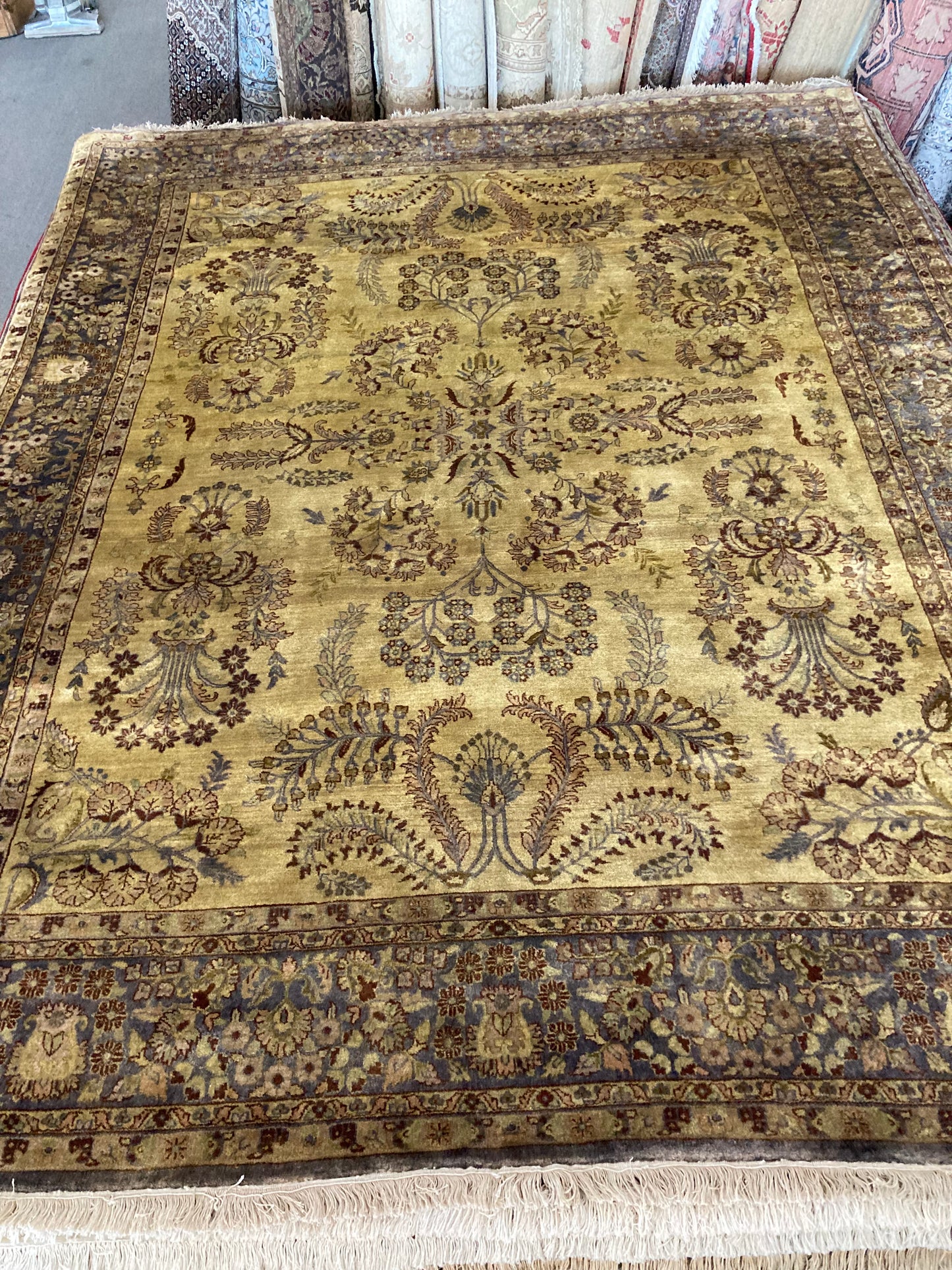 8x10 Light Yellow Indo-Persian Sarouk