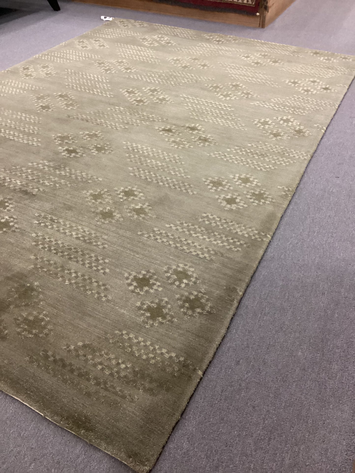 5’10 X 8’10 Green Indo Tibet Rug