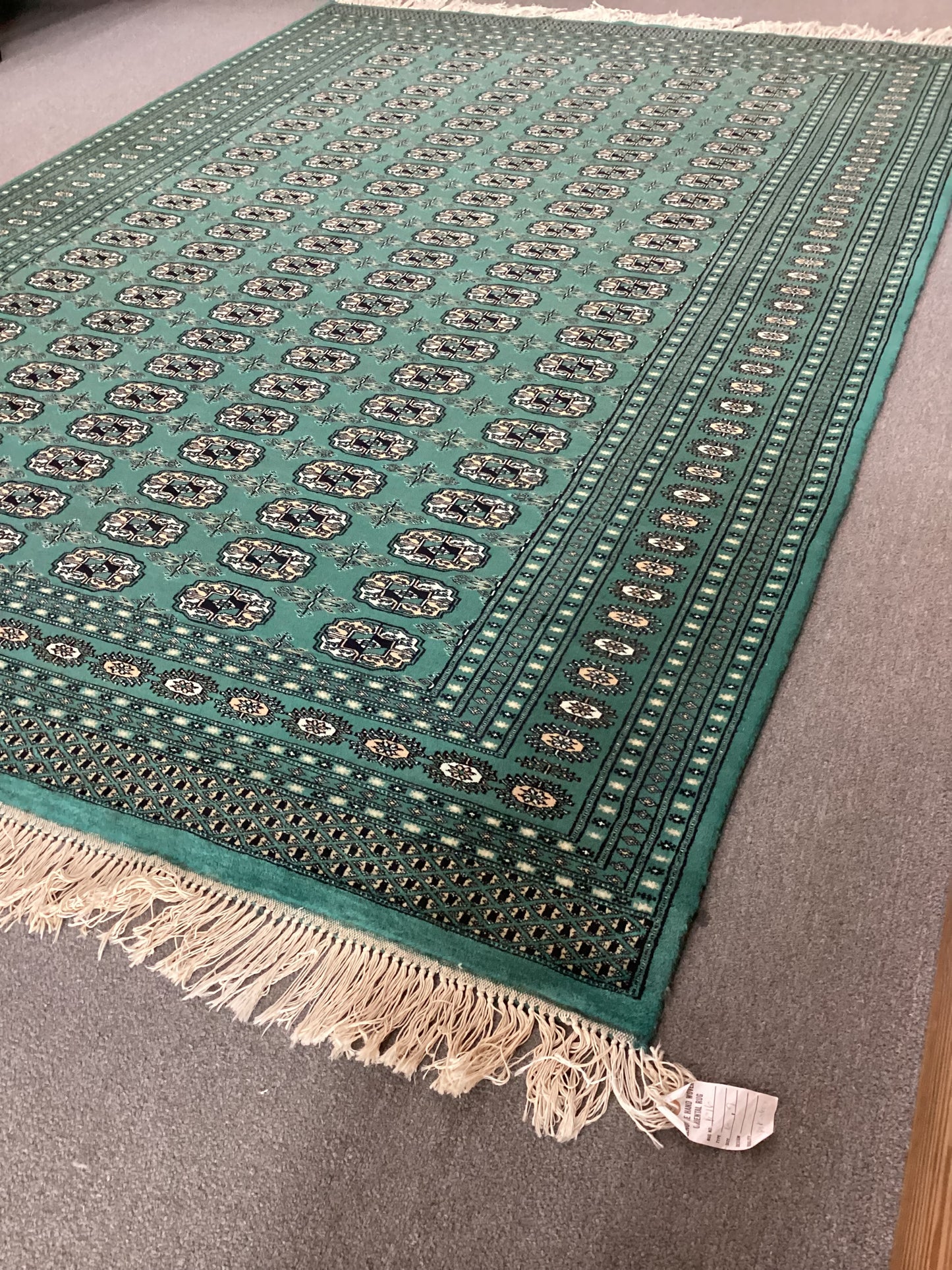 6 X 9 Green Bokahara Rug