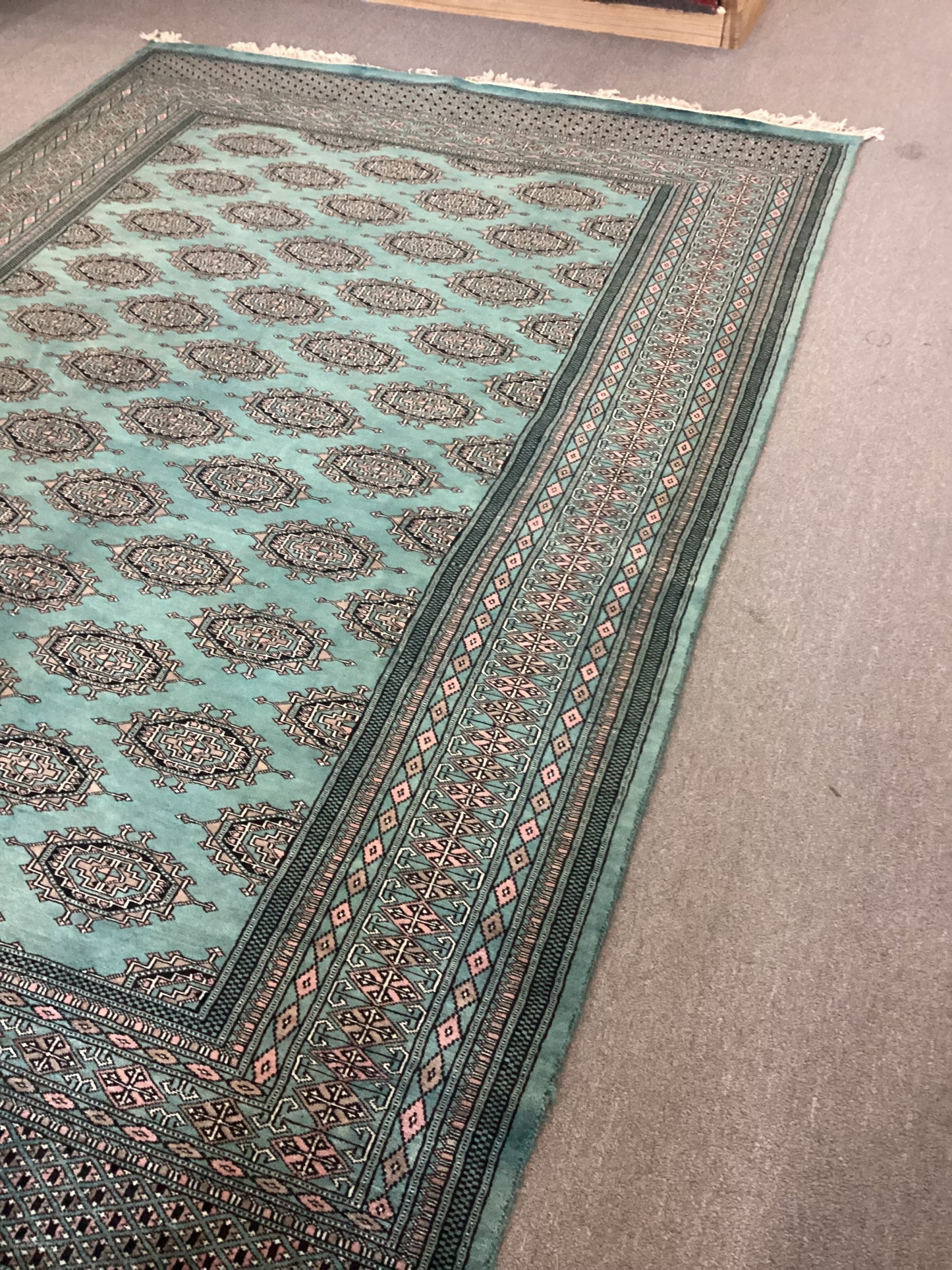 5’1 X 7’10 Green Bokahara Rug