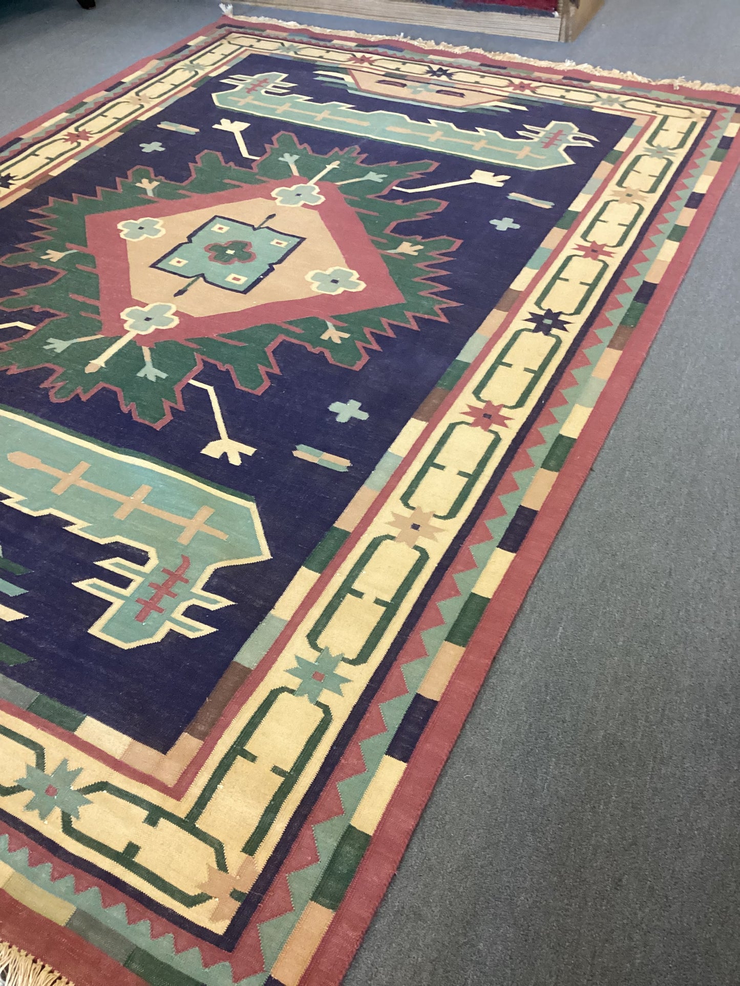 6 X 9 Cotton Dhurrie Bijar Rug