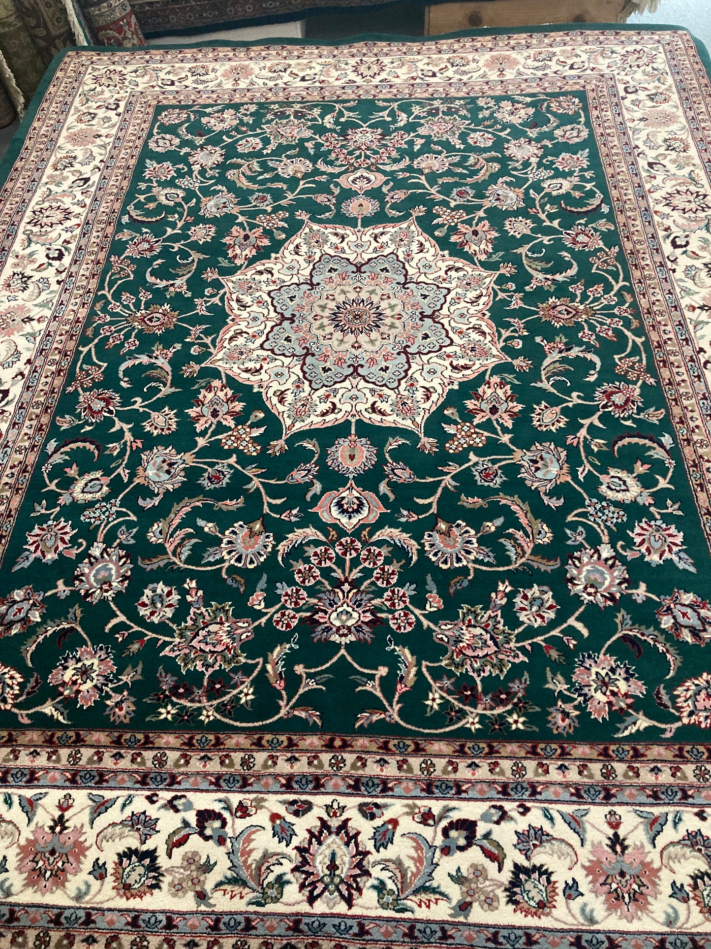 8x10 Green Indo-Persian Isfahan