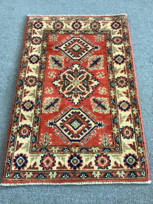 2x3 Orange Geometric Rug
