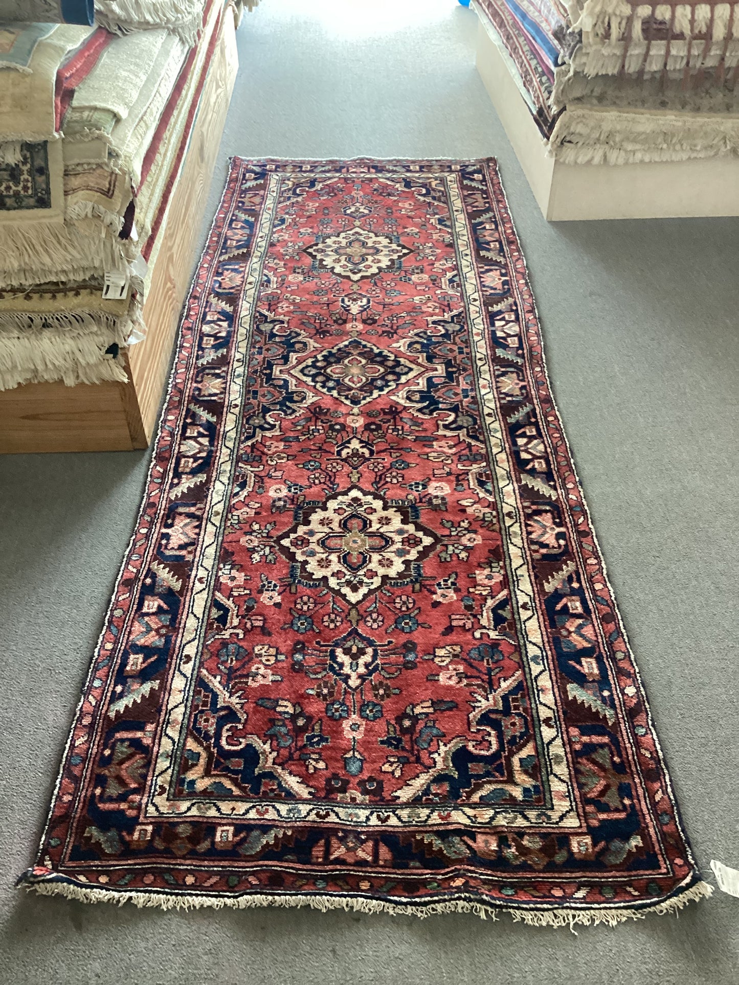 3’6 X 10’2 Red Persian Runner Rug