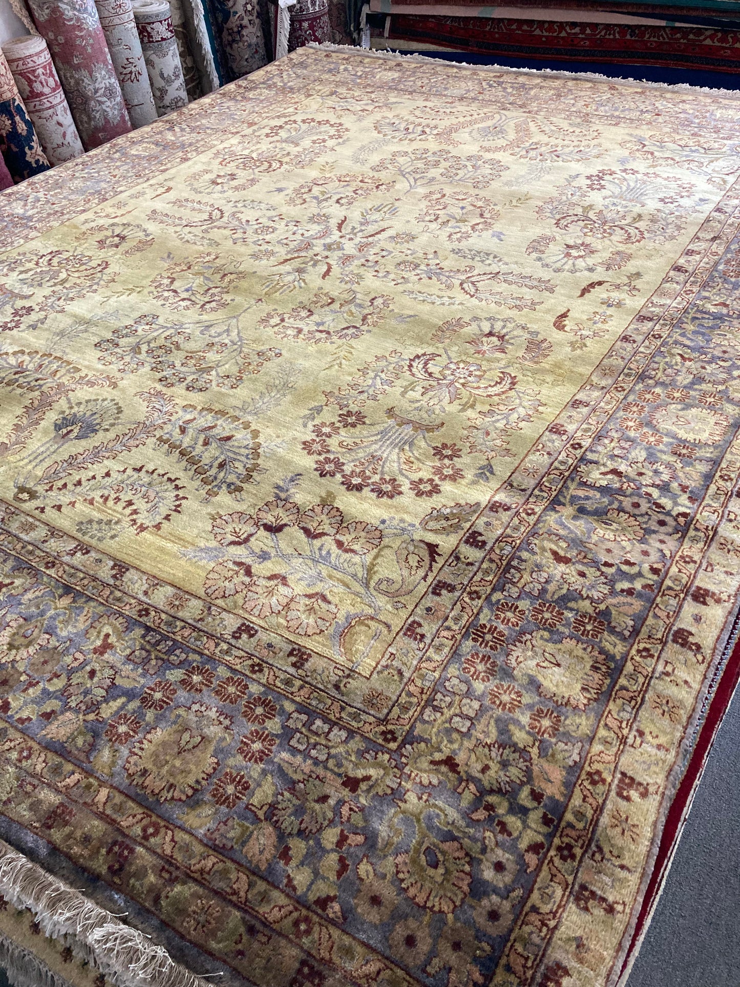 8x10 Light Yellow Indo-Persian Sarouk