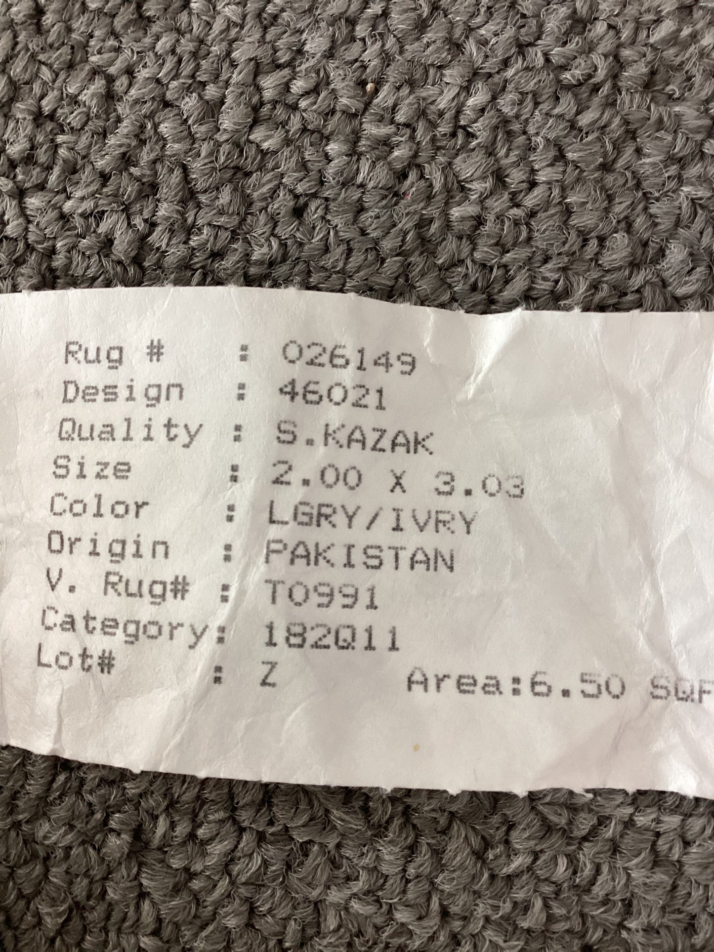 2x3 Light Blue Kazak