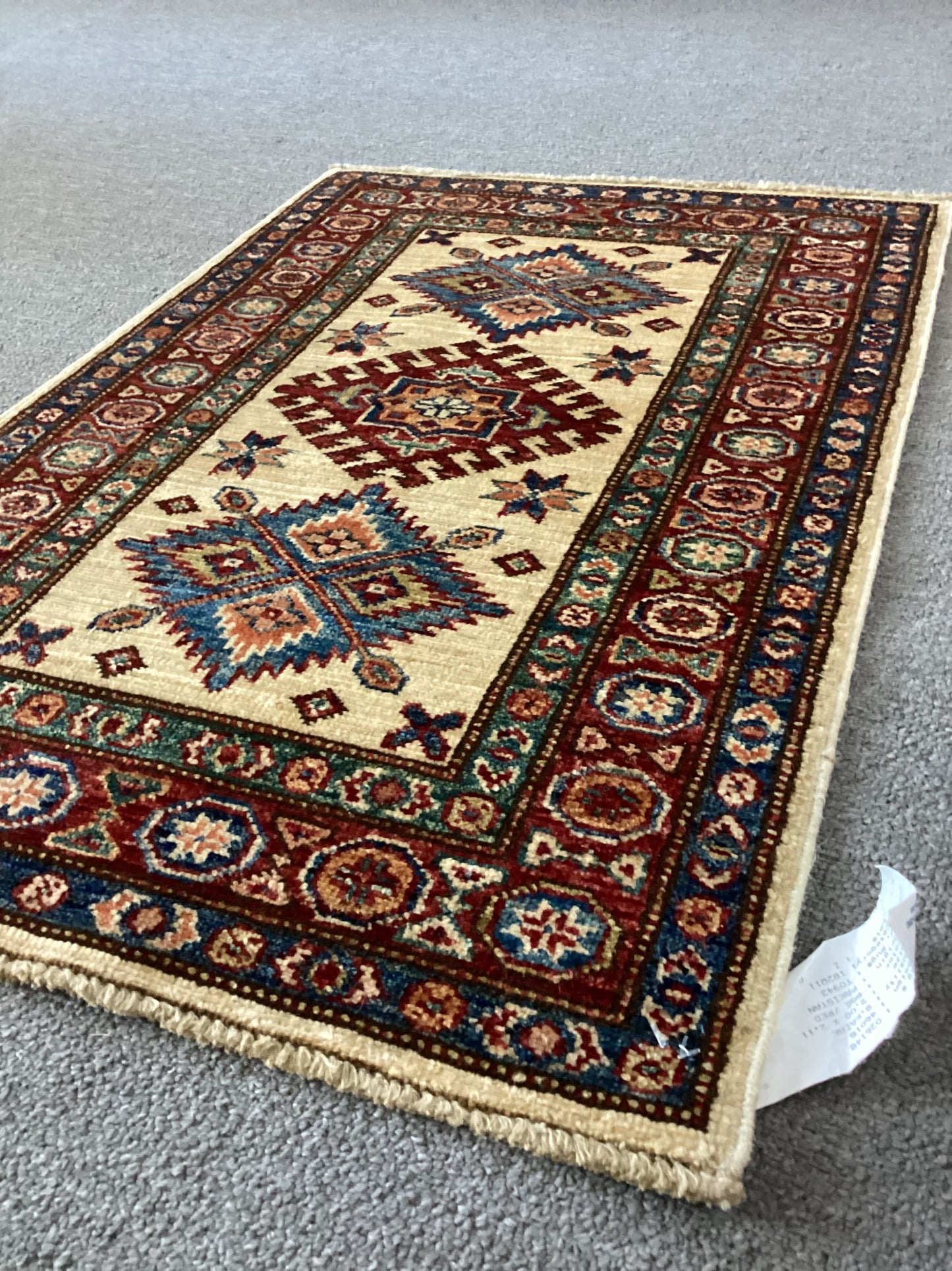 2x3 Beige Kazak Rug