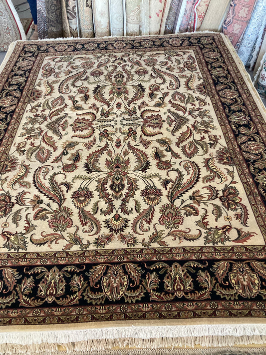 8x10 Beige/Green Indo-Persian