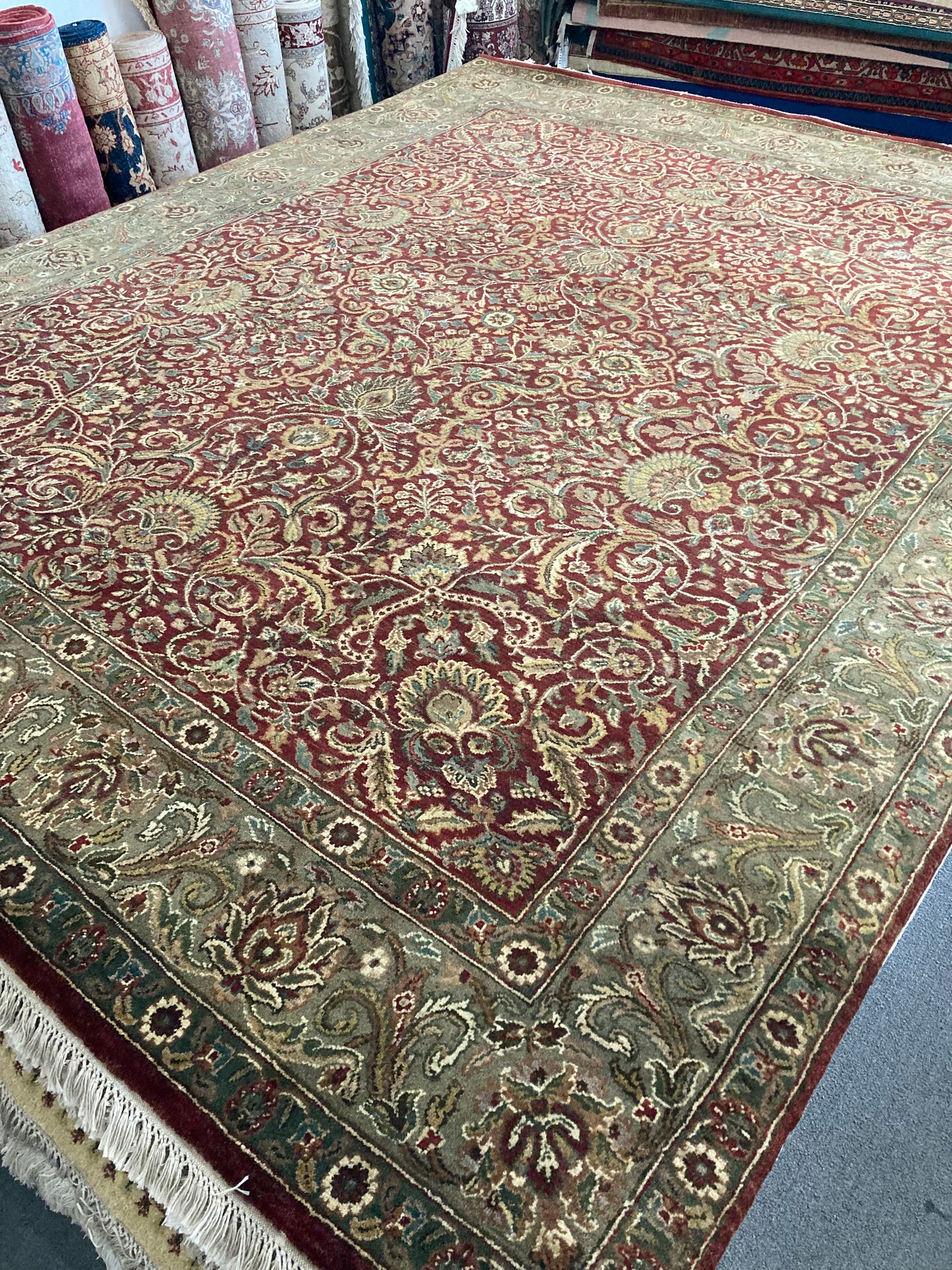 8x10 Red Floral Tabriz