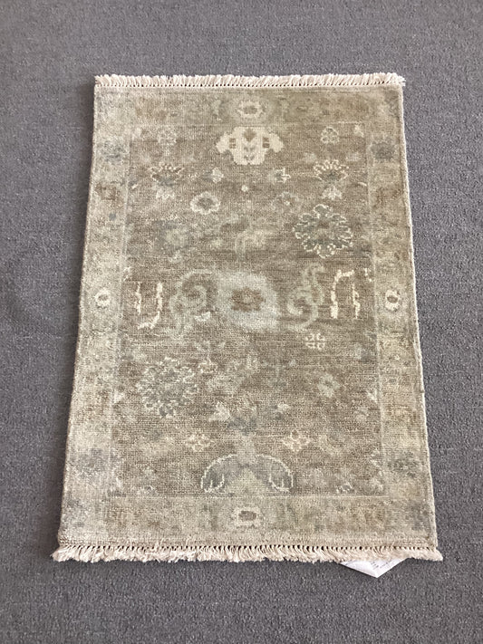 2x3 Beige Indo Oushak Rug