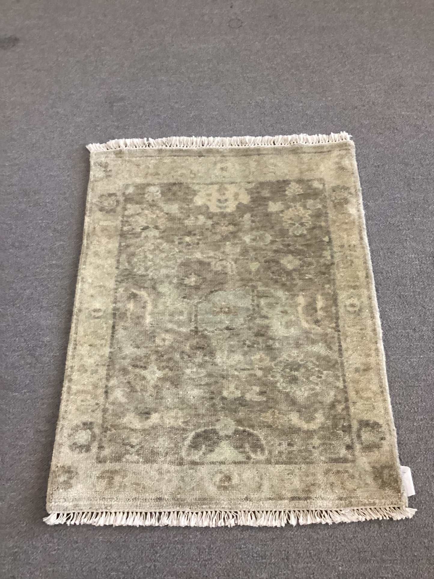 2x3 Gray Indo Oushak Rug