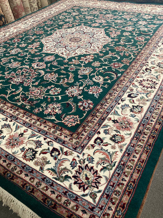 8x10 Green Indo-Persian Isfahan