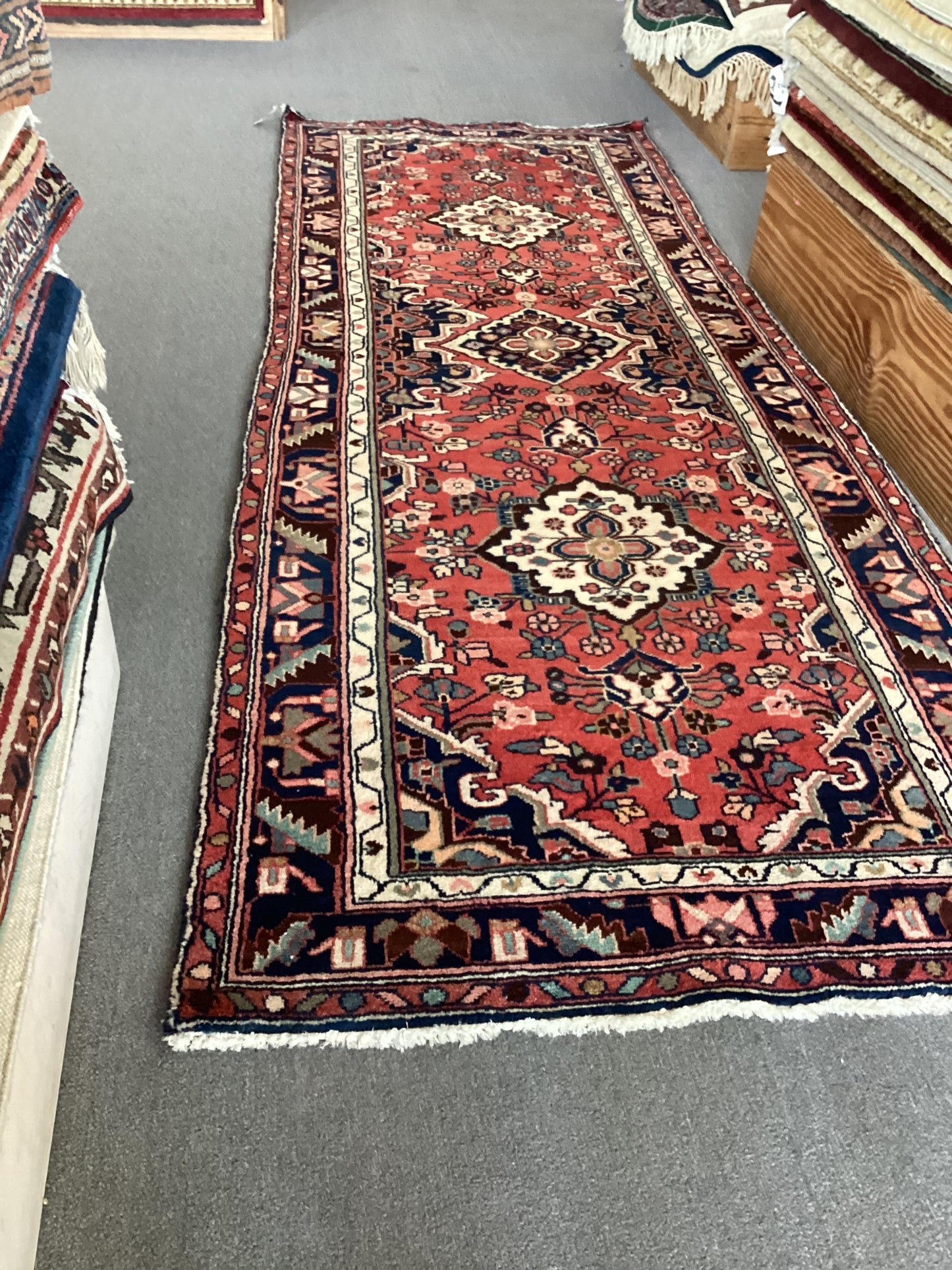3’6 X 10’2 Red Persian Runner Rug