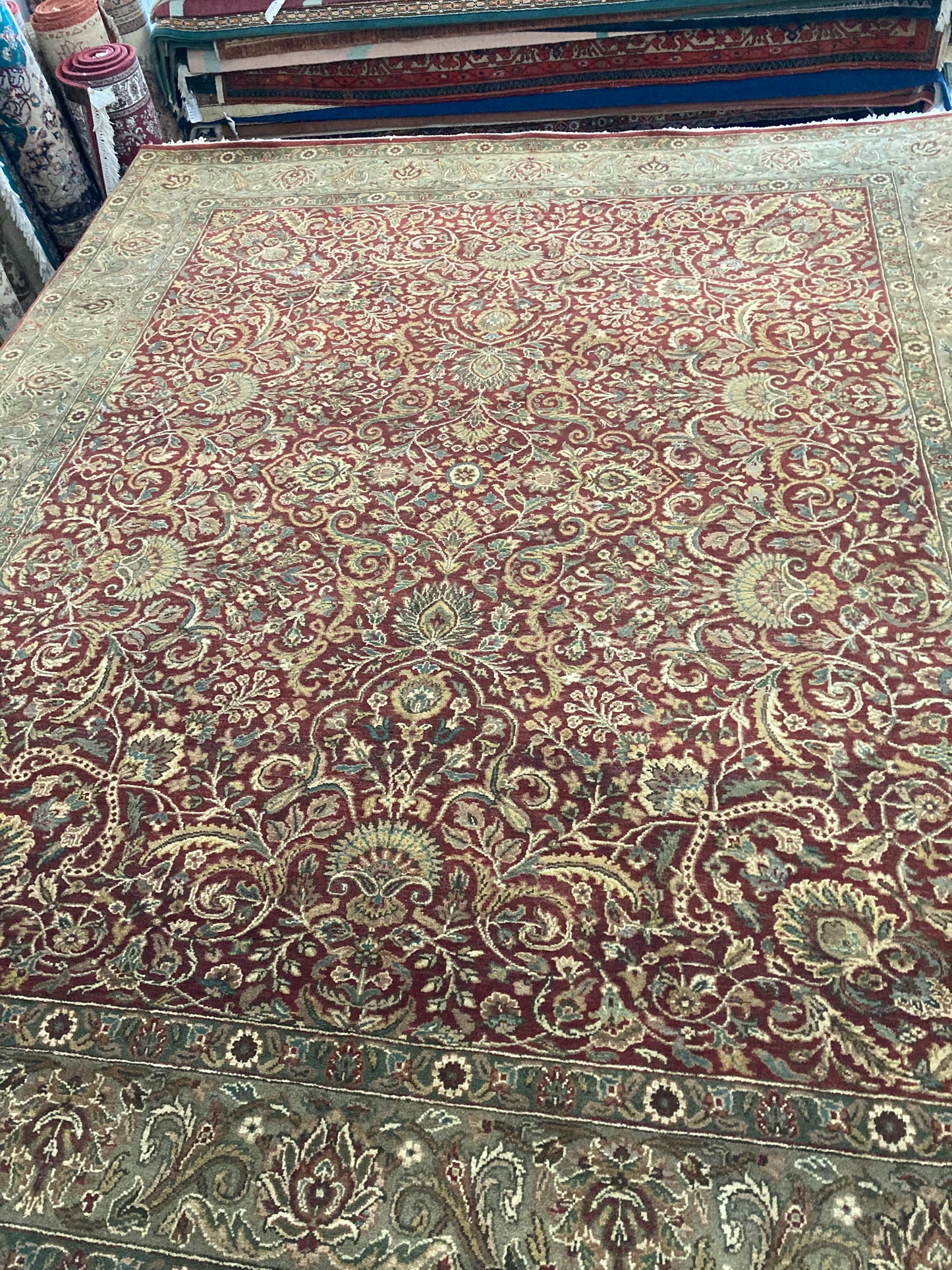 8x10 Red Floral Tabriz