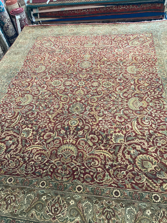 8x10 Red Floral Tabriz