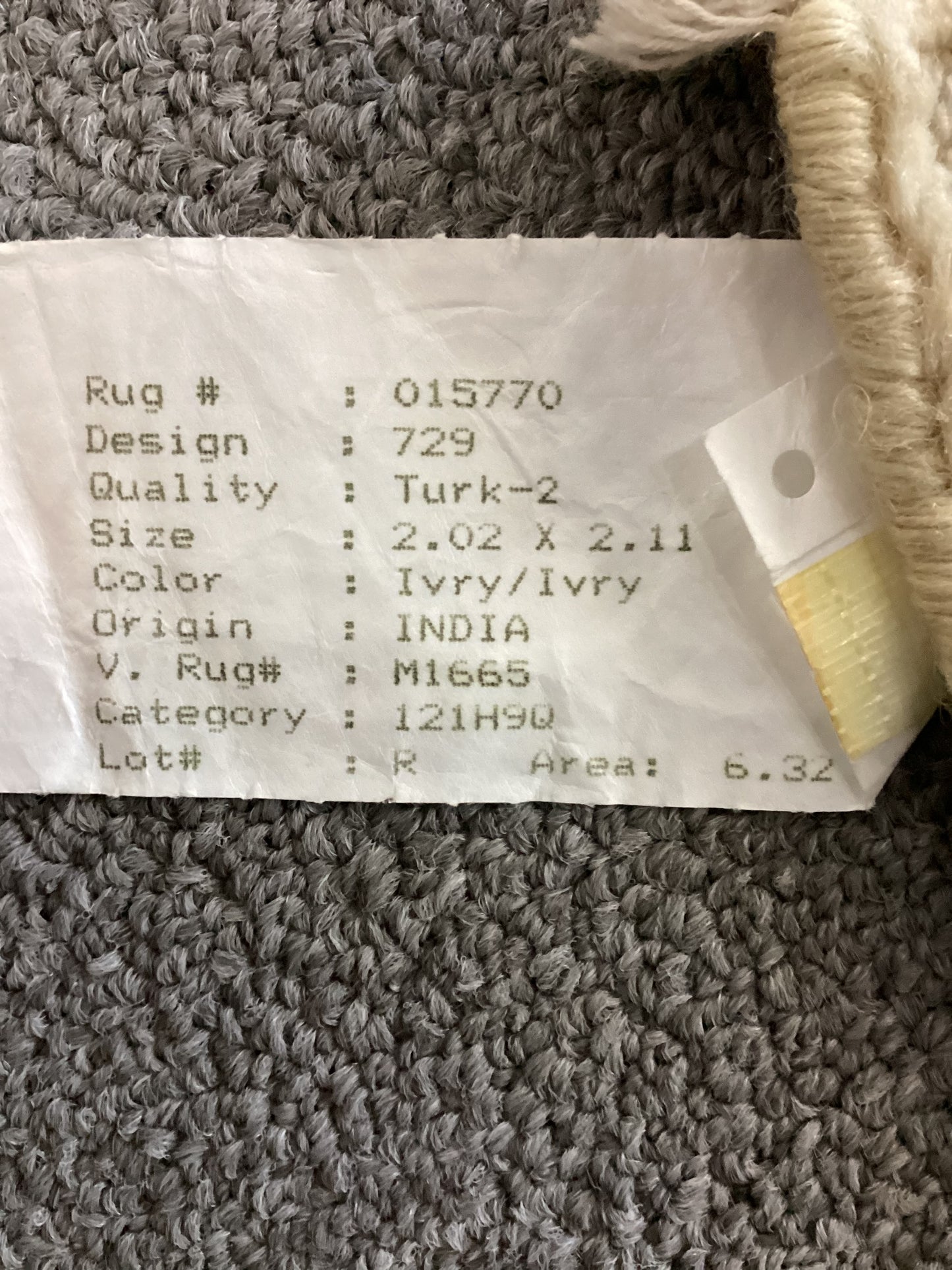 2x3 Ivory Turkish Rug