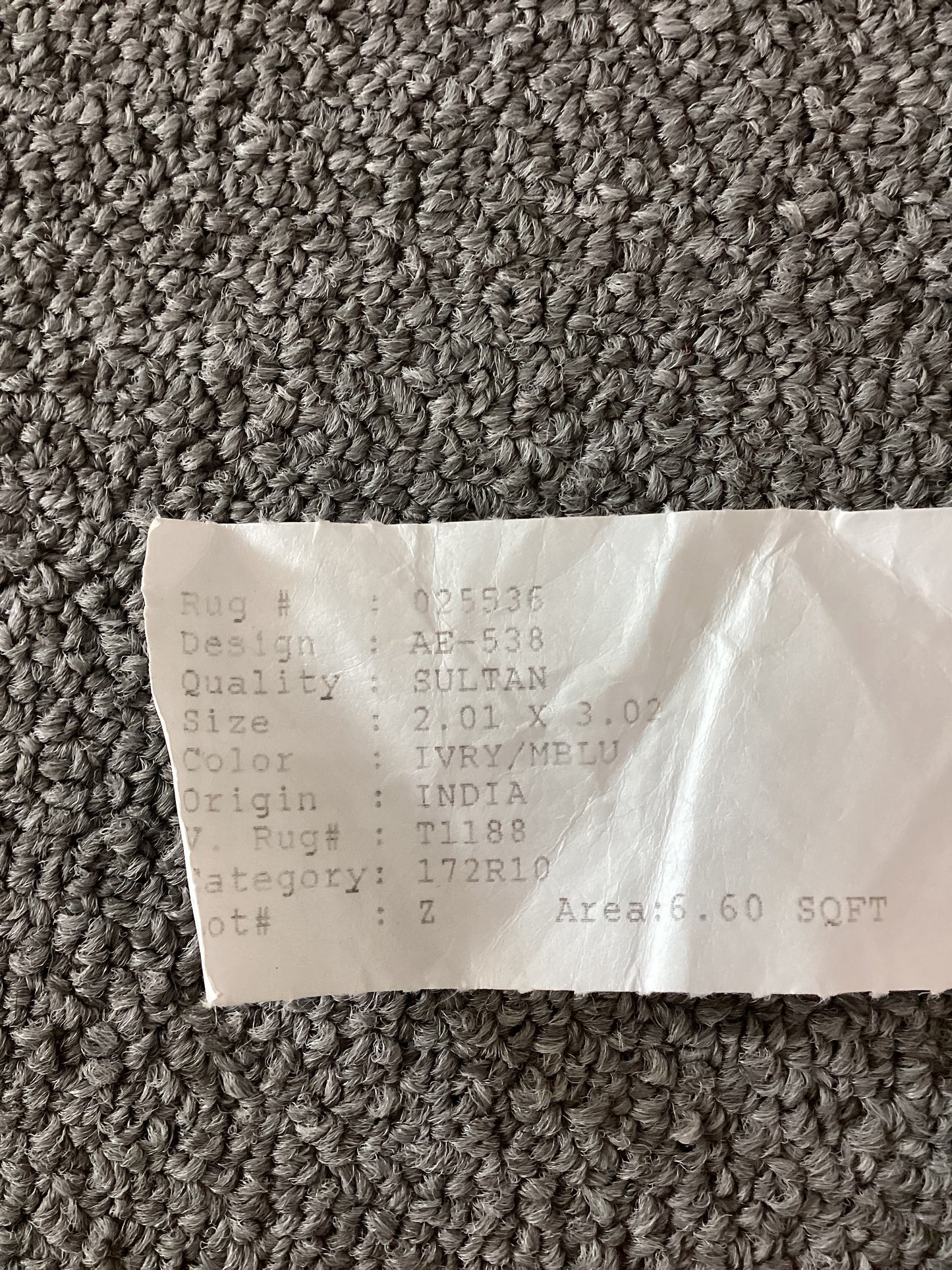 2x3 Light Blue Sultan Rug