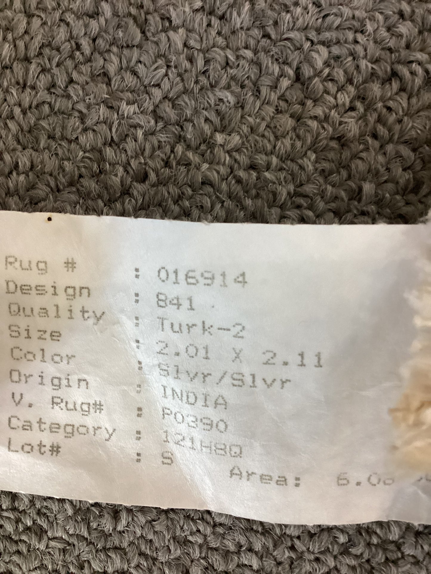 2x3 Silver Turkish Rug