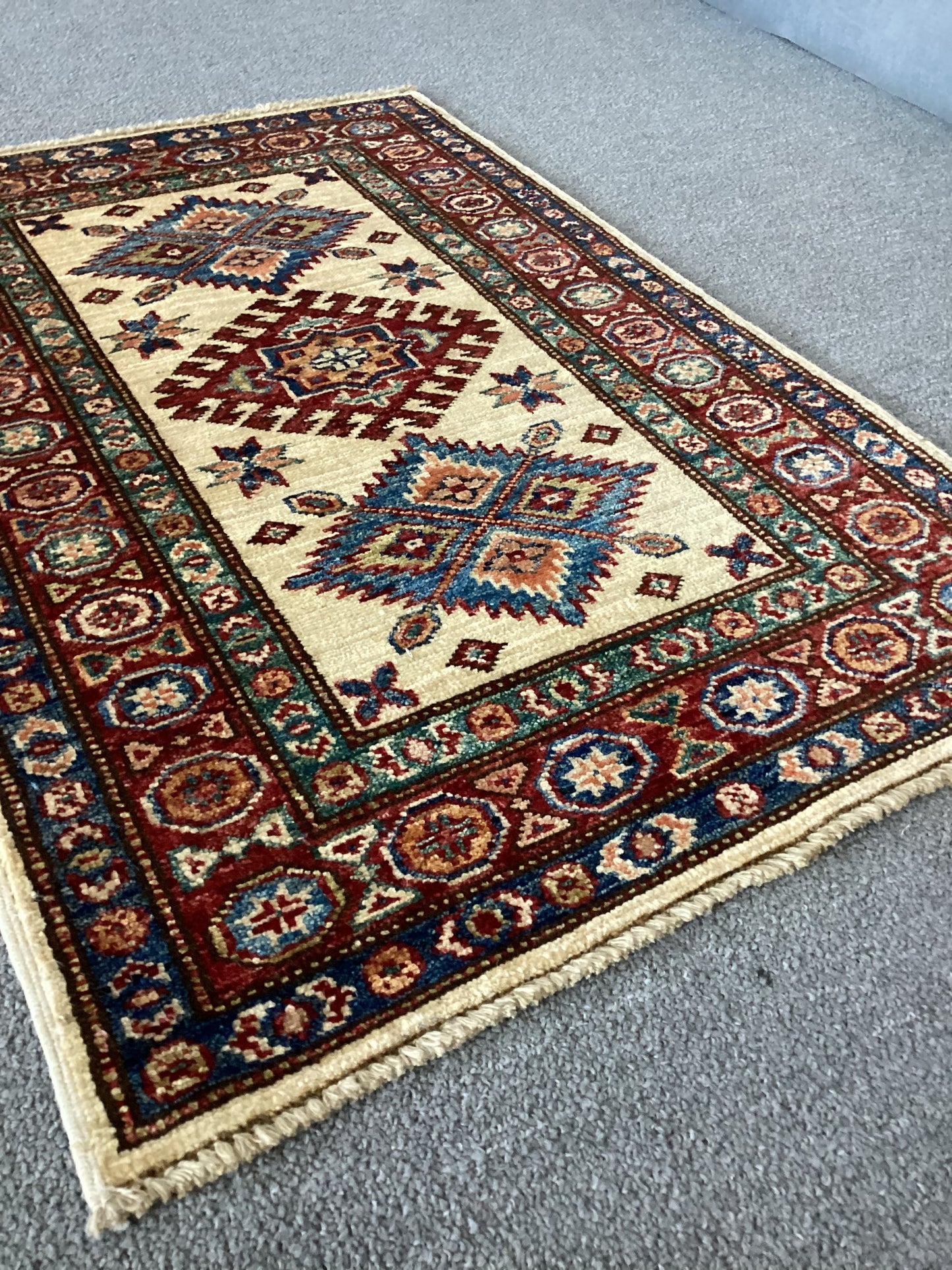 2x3 Beige Kazak Rug