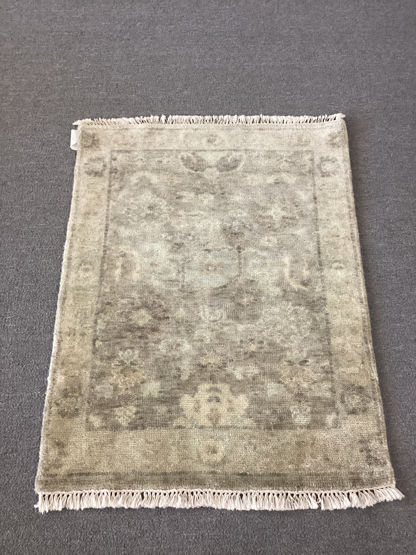2x3 Gray Indo Oushak Rug