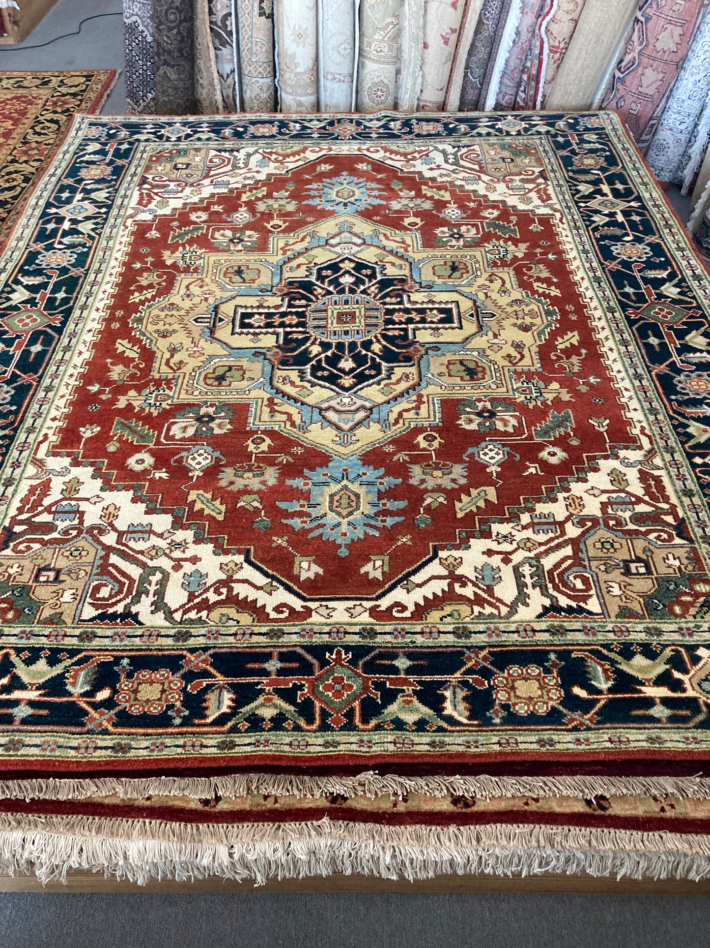 8x10 Red Indo-Persian Heriz