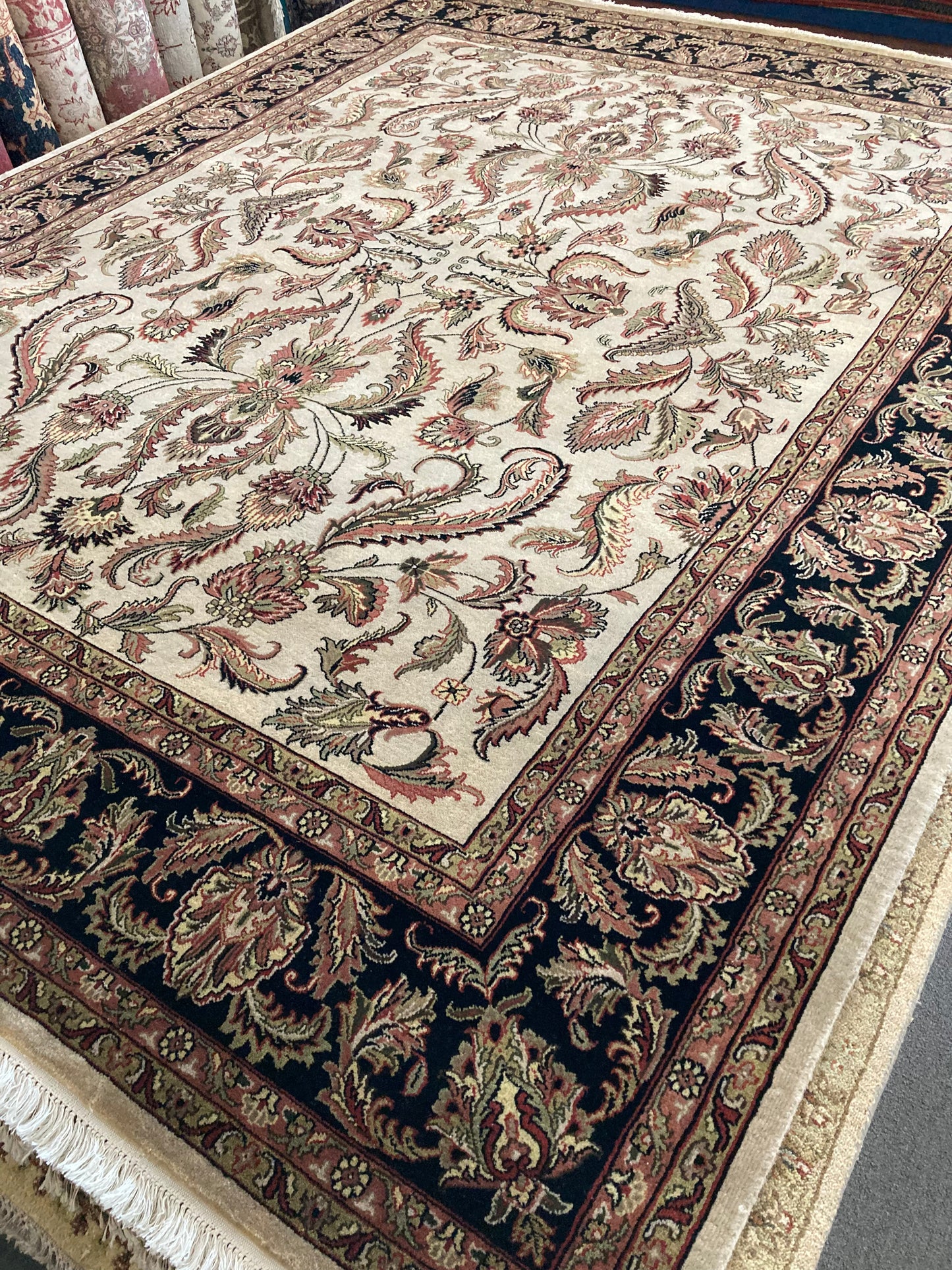 8x10 Beige/Green Indo-Persian