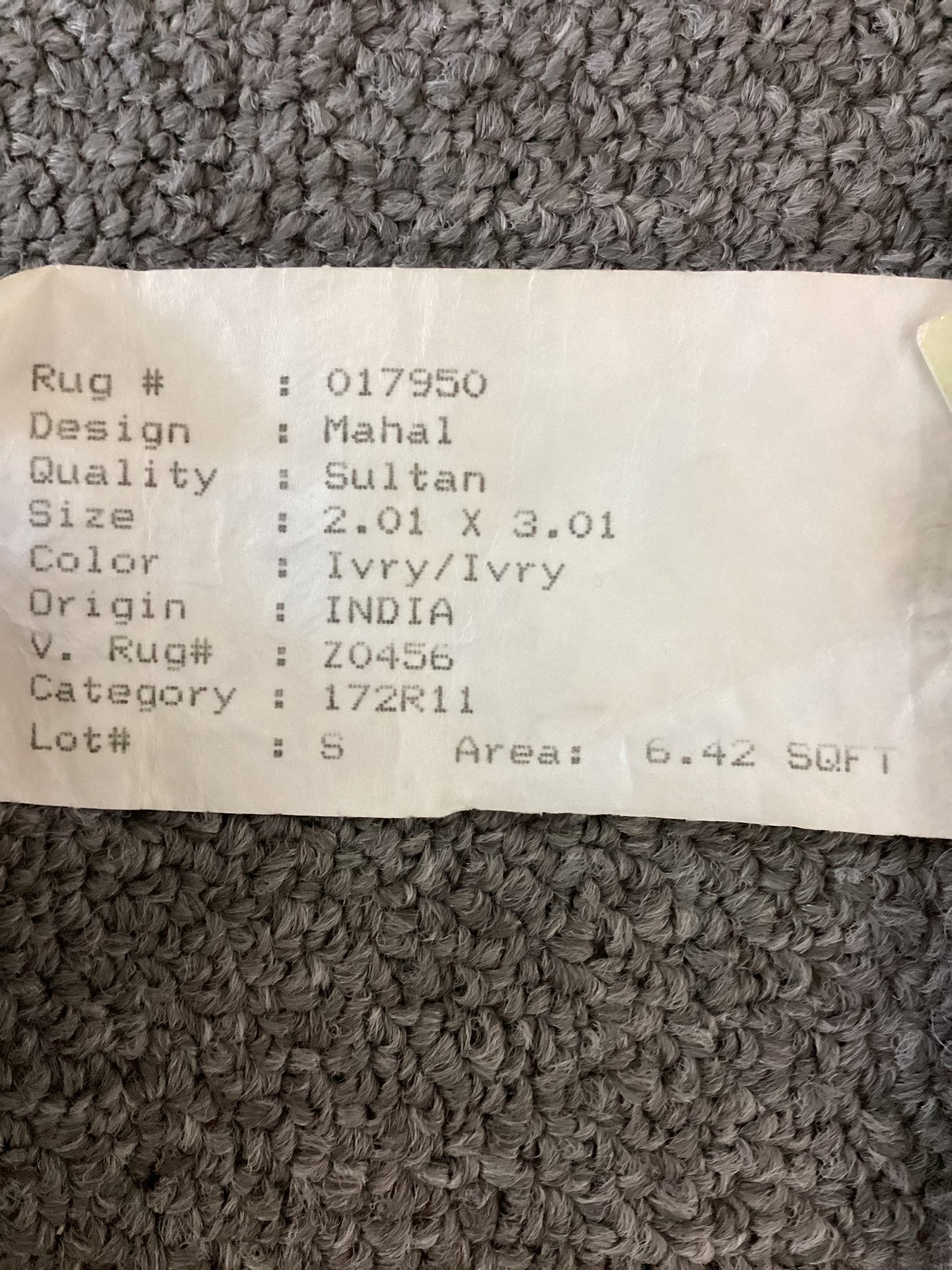 2x3 Beige Sultan Rug