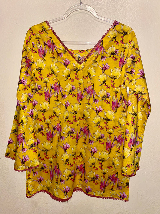 Bright Summer Floral Blouse
