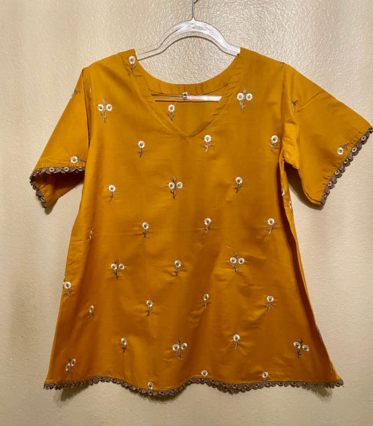 Yellow Floral Blouse