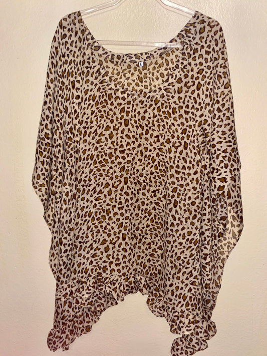 Cheetah Print Beach Coverup