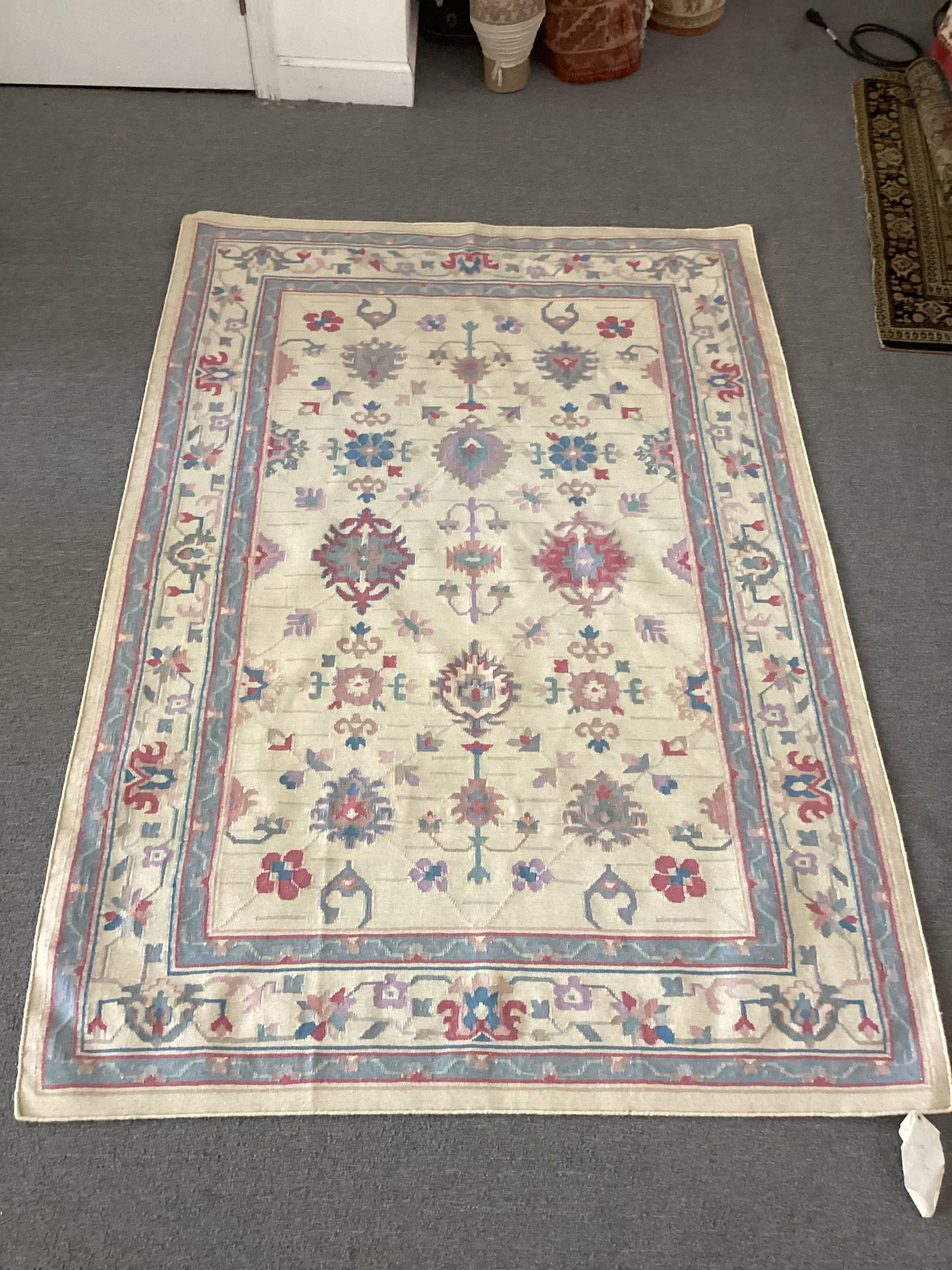 4X6 White Dhurrie Rug