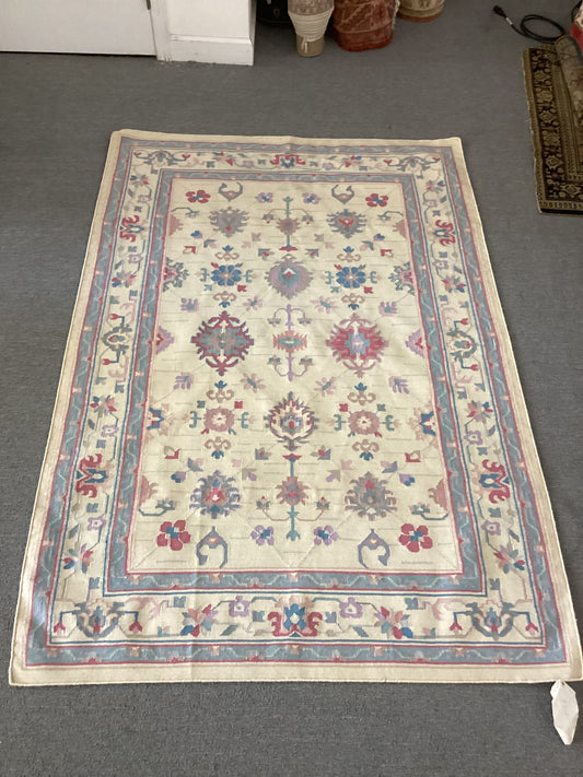 4X6 White Dhurrie Rug