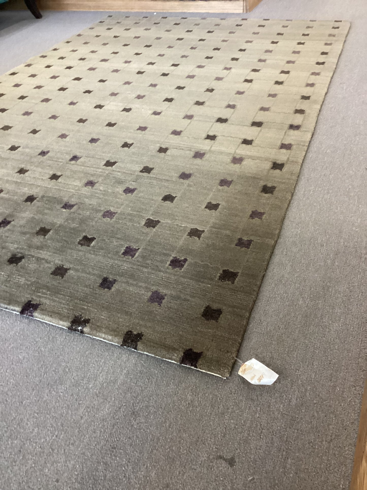 5’9 X 8’7 Dark Green Indo Tibet Rug