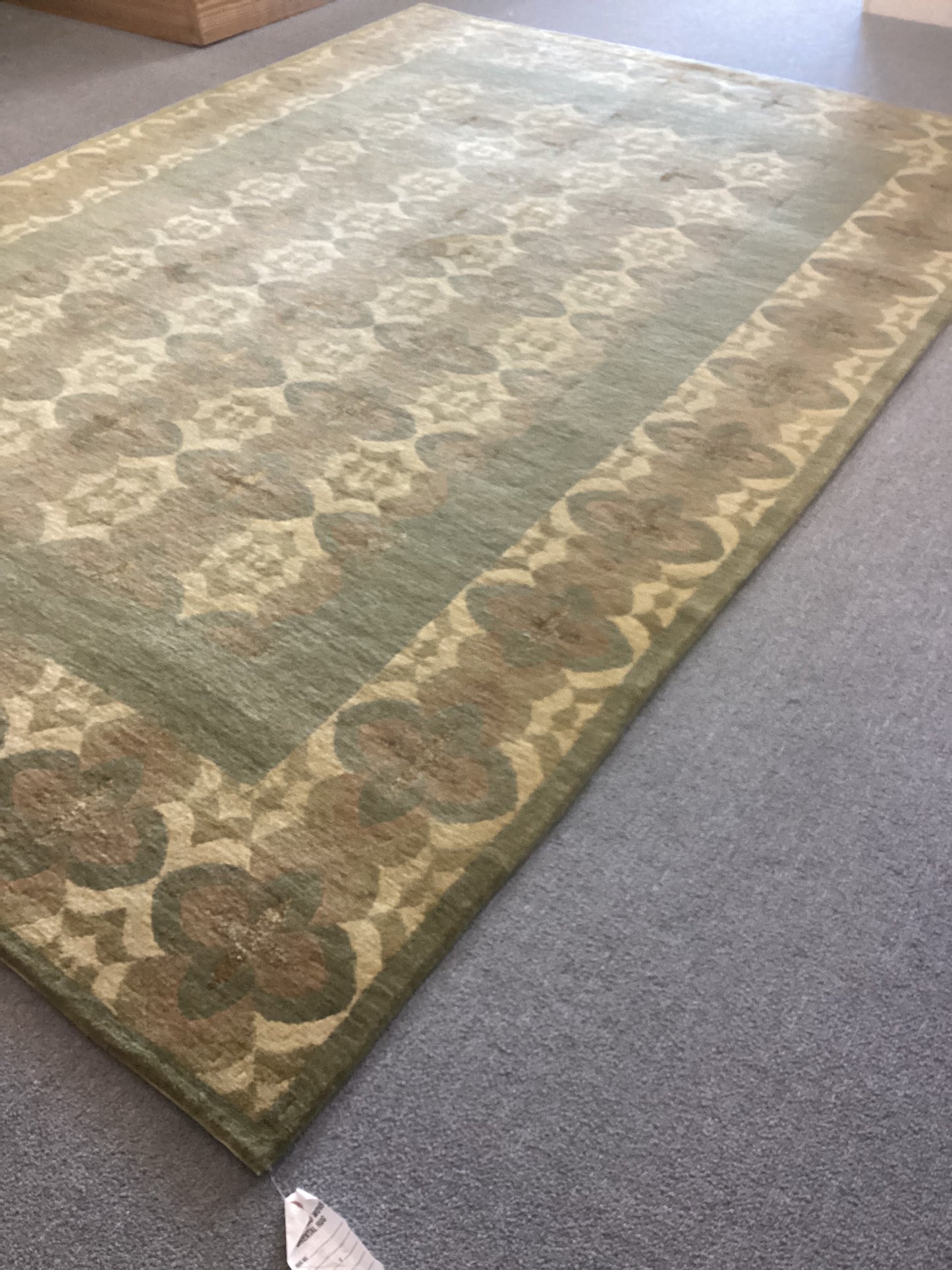 5’6 X 8’7  Green Indo Tibet Rug