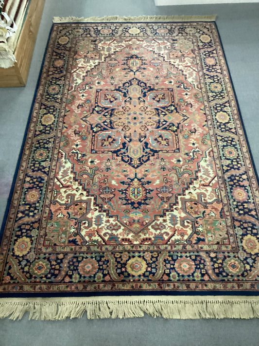 5’9 X 9 Blue Machine Made Rug