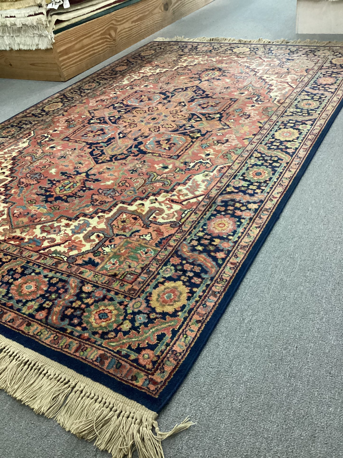 5’9 X 9 Blue Machine Made Rug