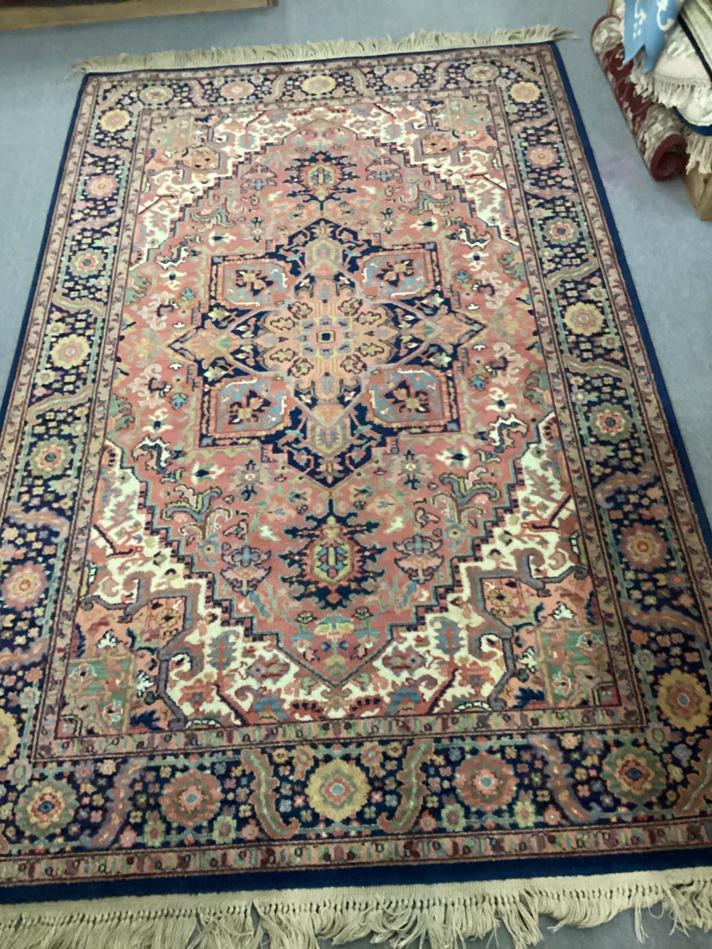 5’9 X 9 Blue Machine Made Rug