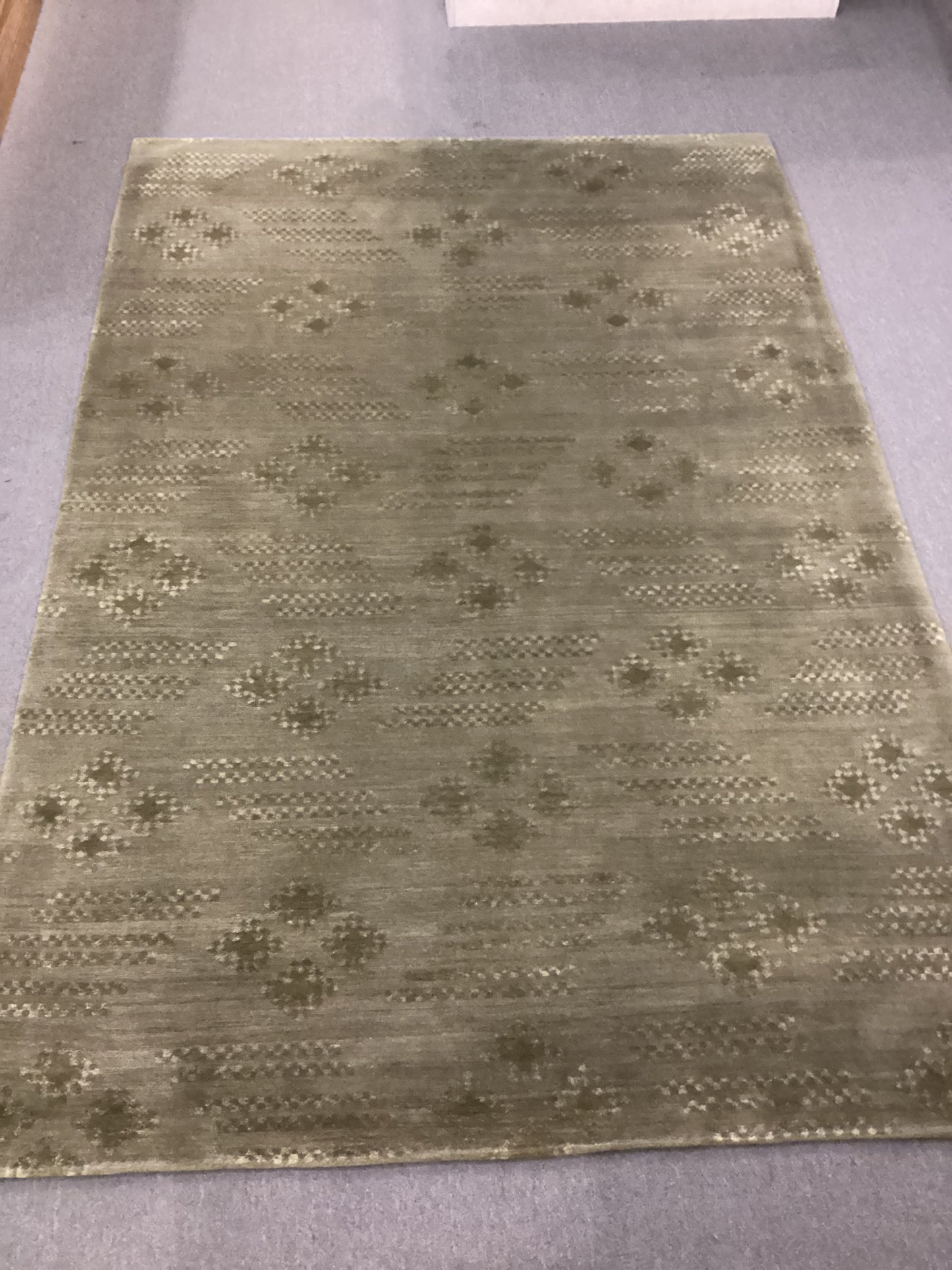 5’10 X 8’10 Green Indo Tibet Rug