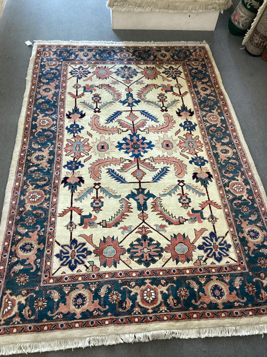 7’5 X 9’6 Blue Turkish Oushack Rug
