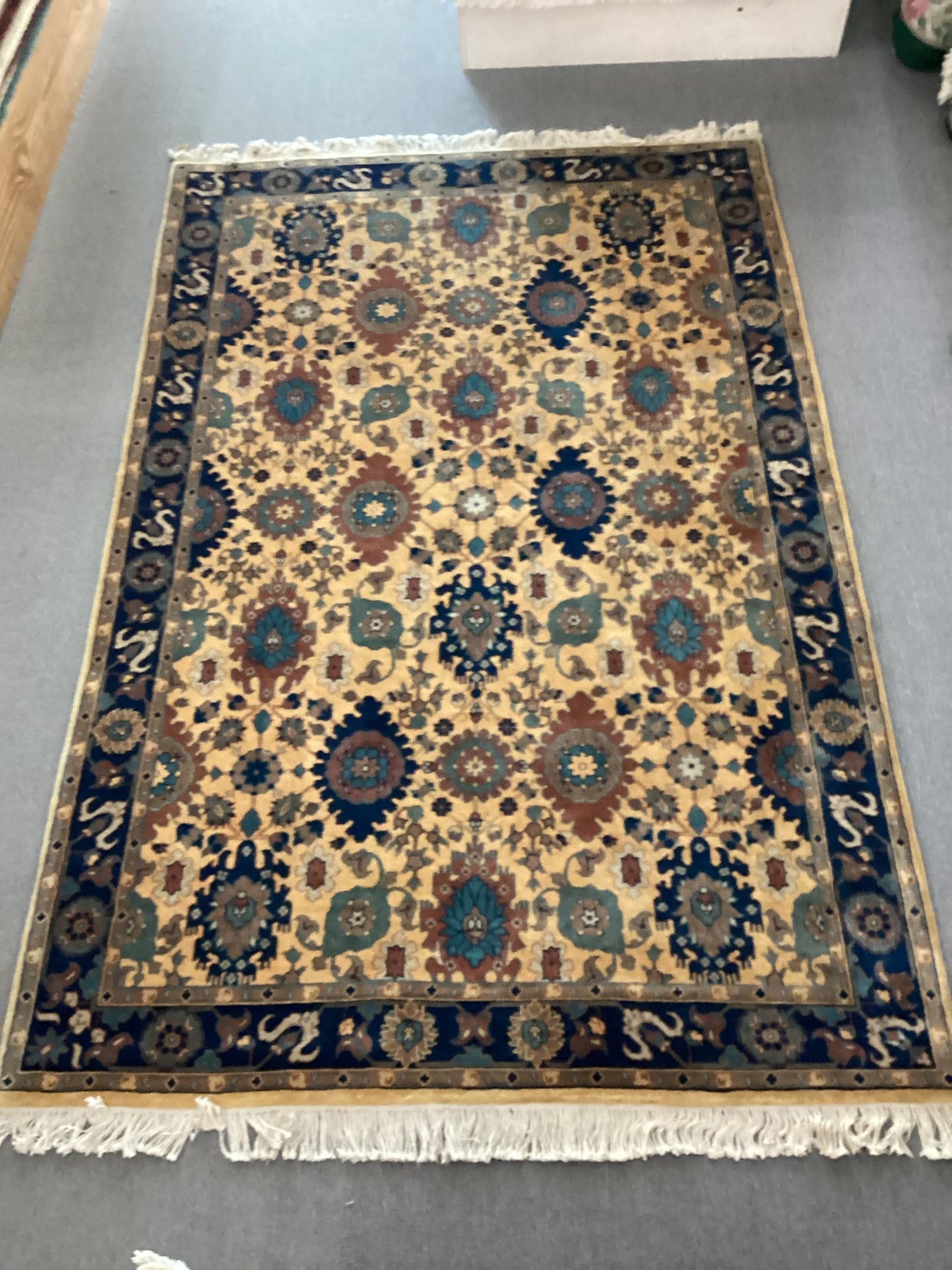 6 X 9 Yellow Indo Oushack Rug