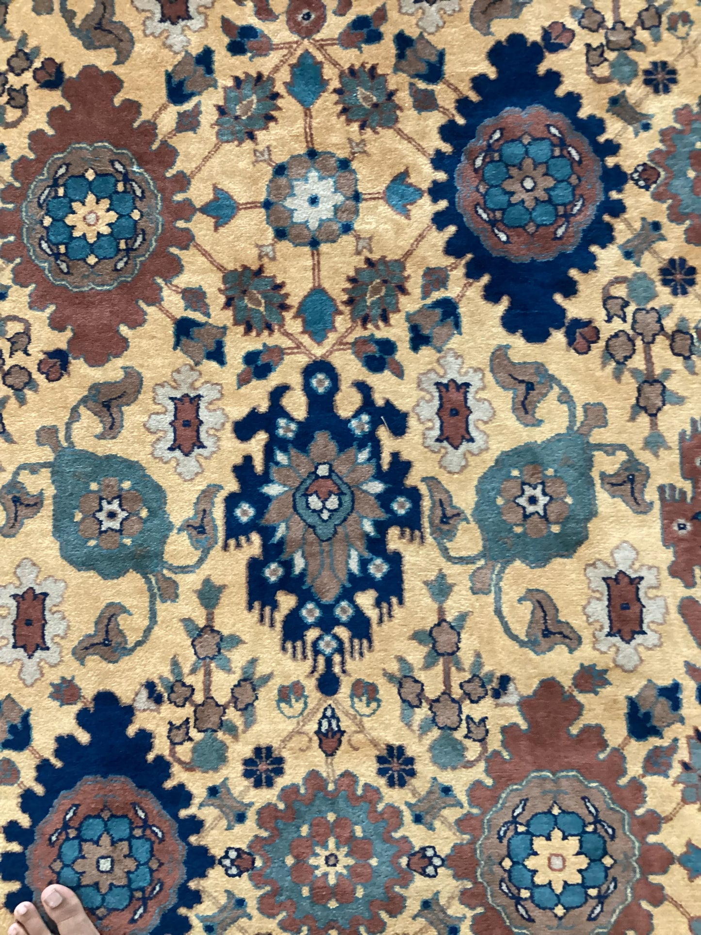 6 X 9 Yellow Indo Oushack Rug