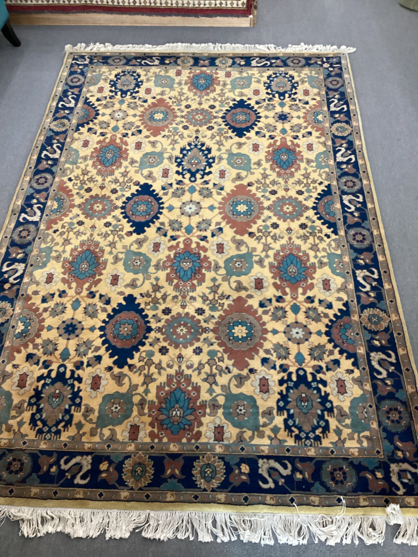 6 X 9 Yellow Indo Oushack Rug