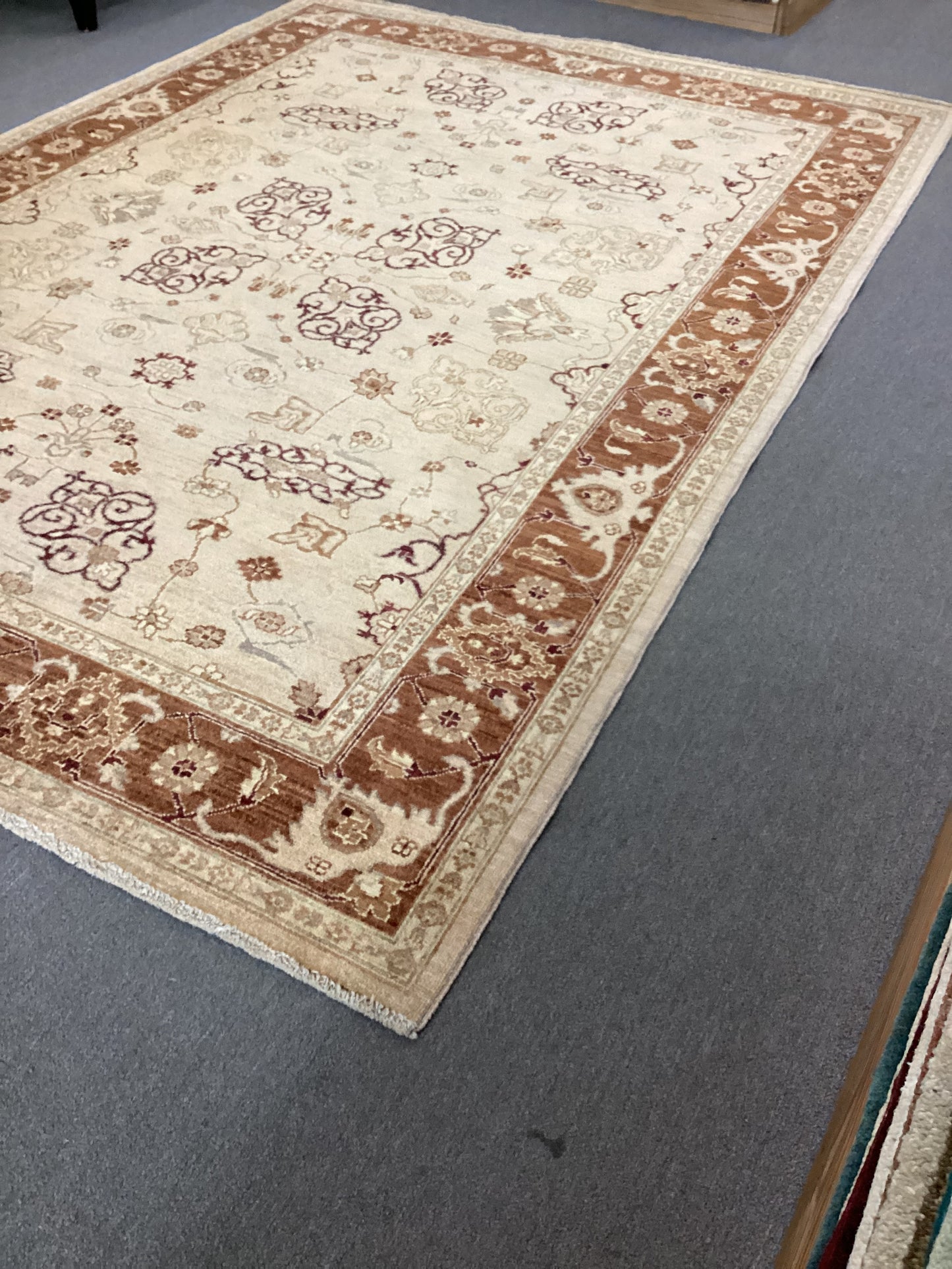 6’2 X 8’6 Brown Turkish Oushack Rug