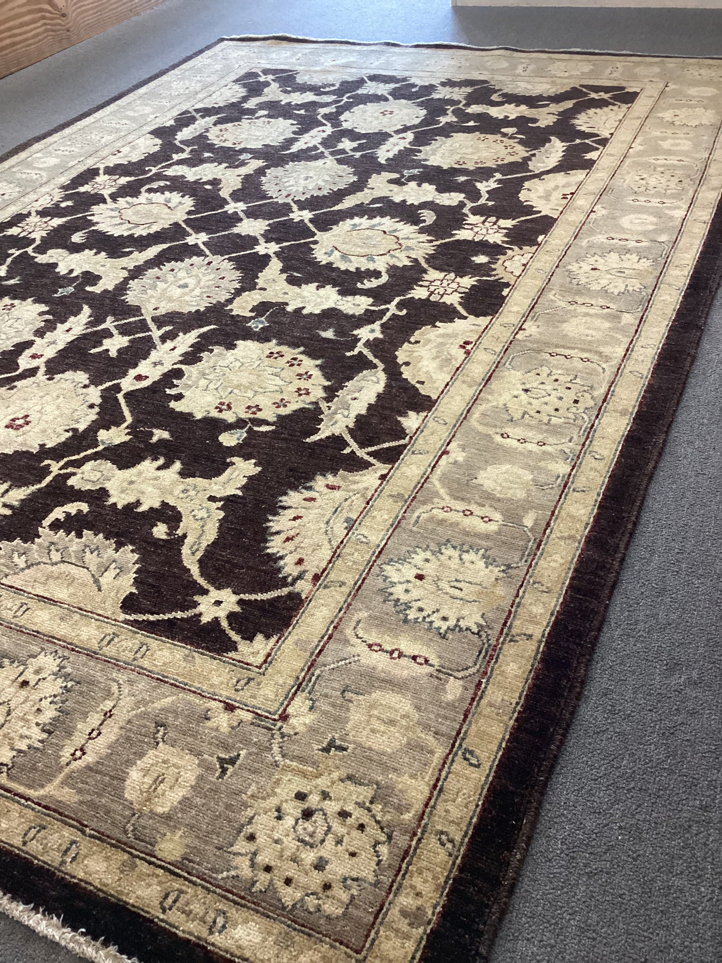 6’2 X 8’9 Brown Turkish Oushack Rug