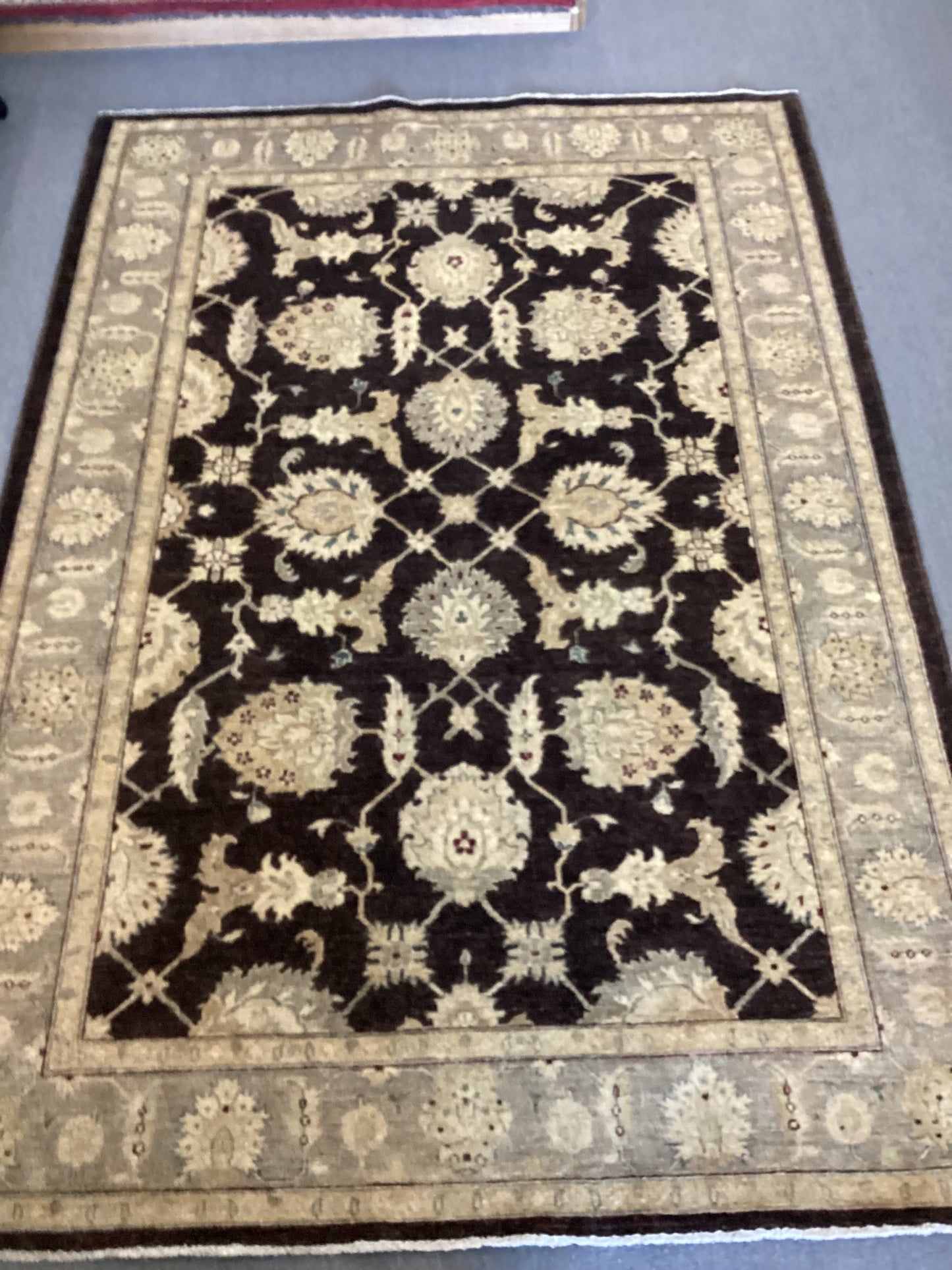6’2 X 8’9 Brown Turkish Oushack Rug