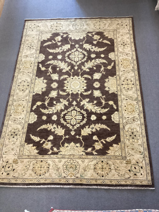 6 X 8’9 Brown Turkish Oushack Rug