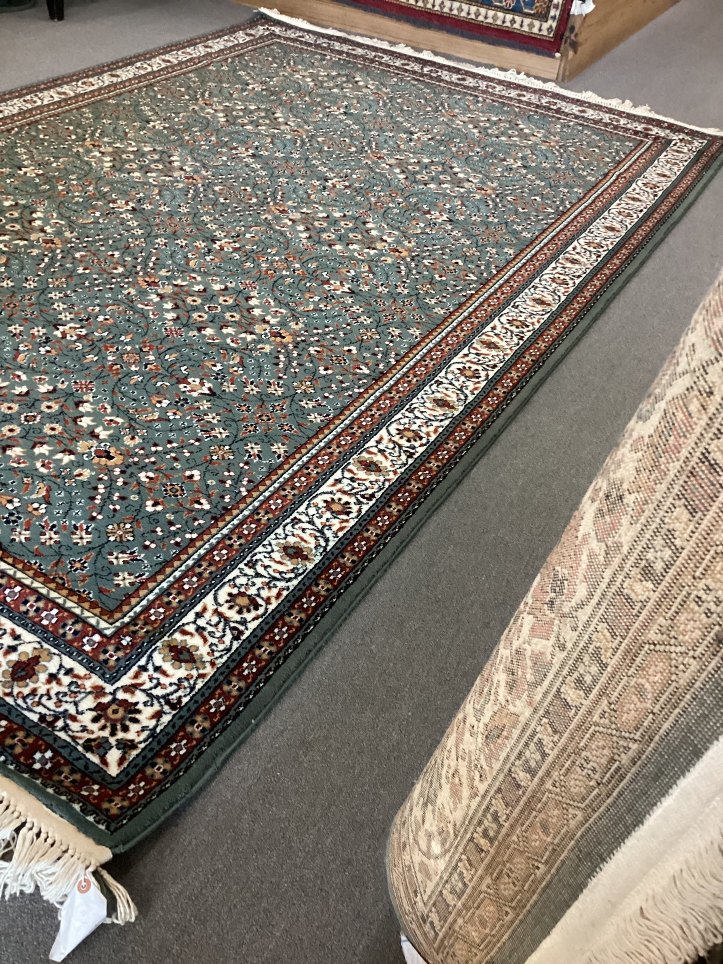6’6 X 8’6 Green Isfahan Rug