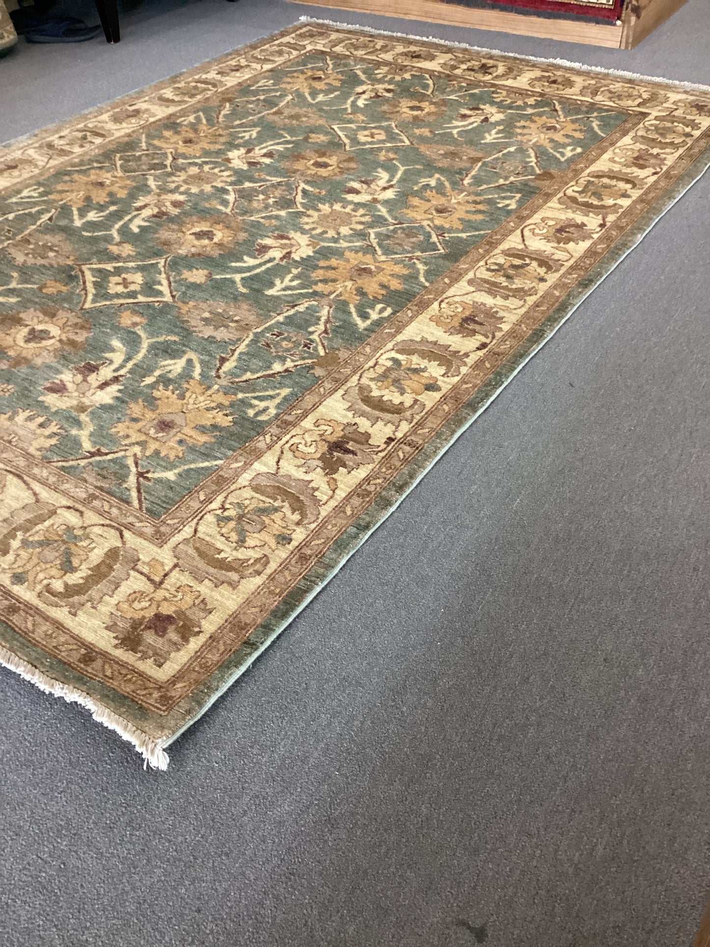 6 X 8’10 Blue Turkish Oushack Rug