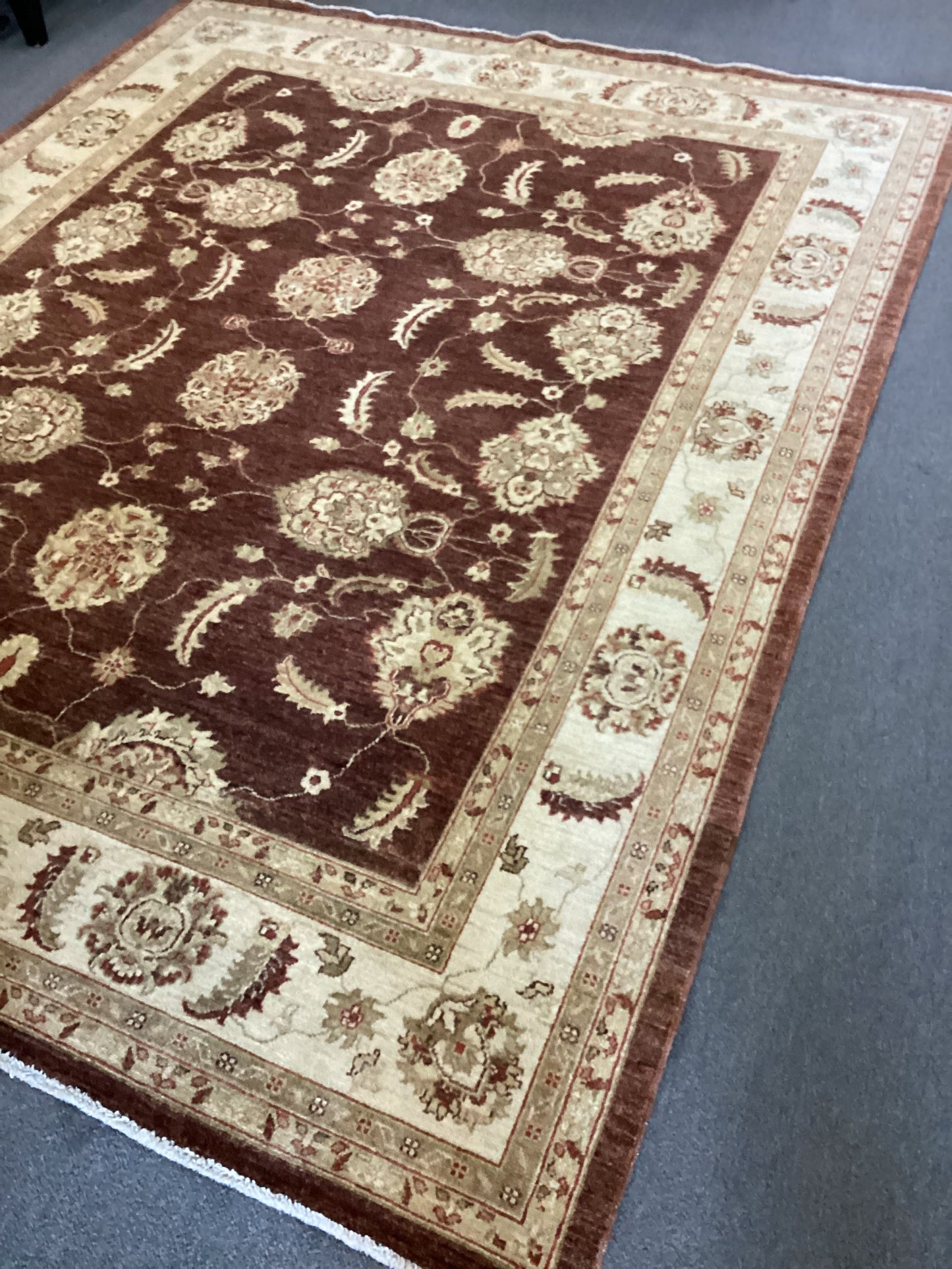 6’5 X 8 Brown Turkish Oushack Rug