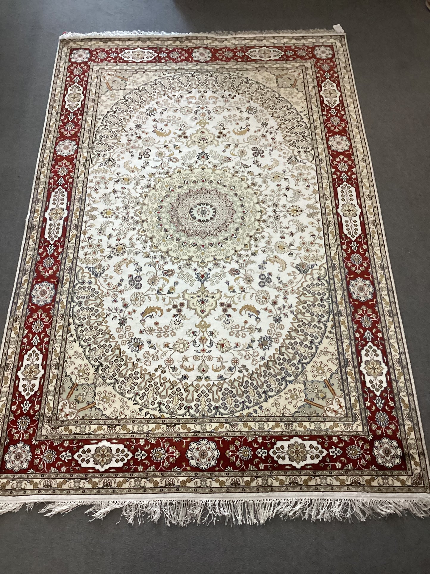 6 X 8’9 Silk Tabriz Rug